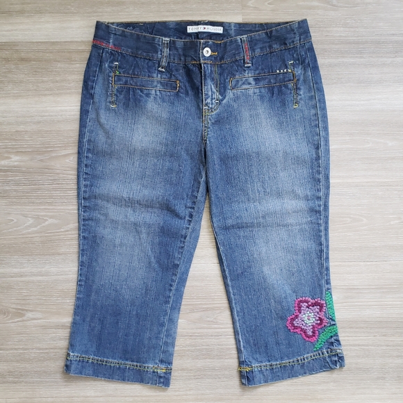 Tommy Hilfiger Vintage Embroidered Denim Capri - Picture 7 of 15